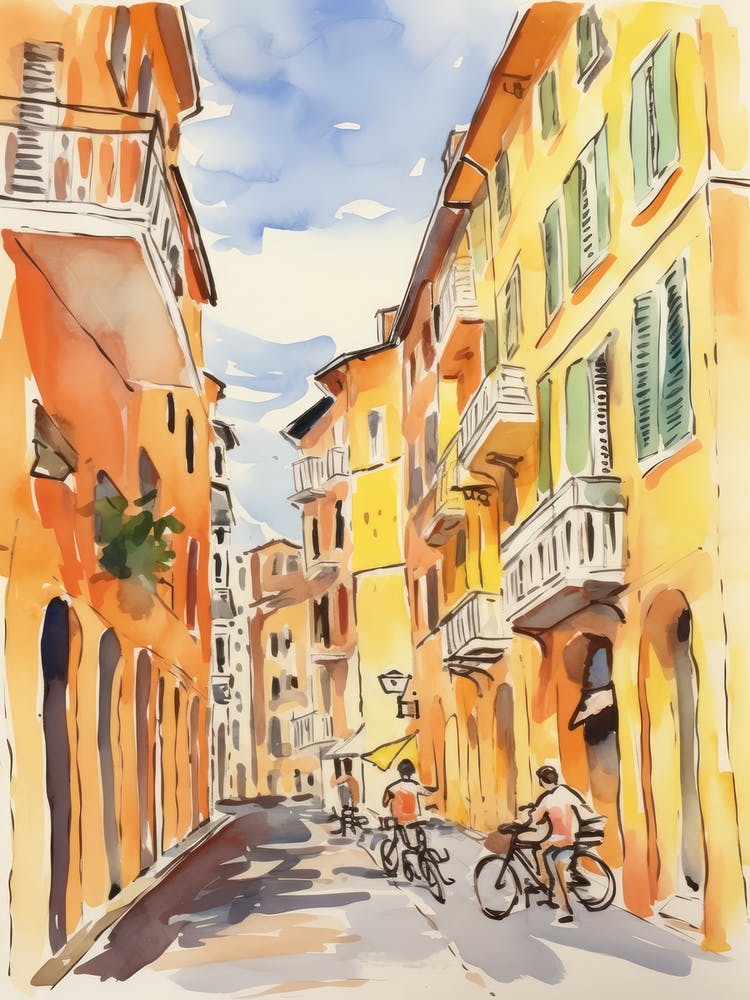 Livorno, Italy Watercolour Streets 3