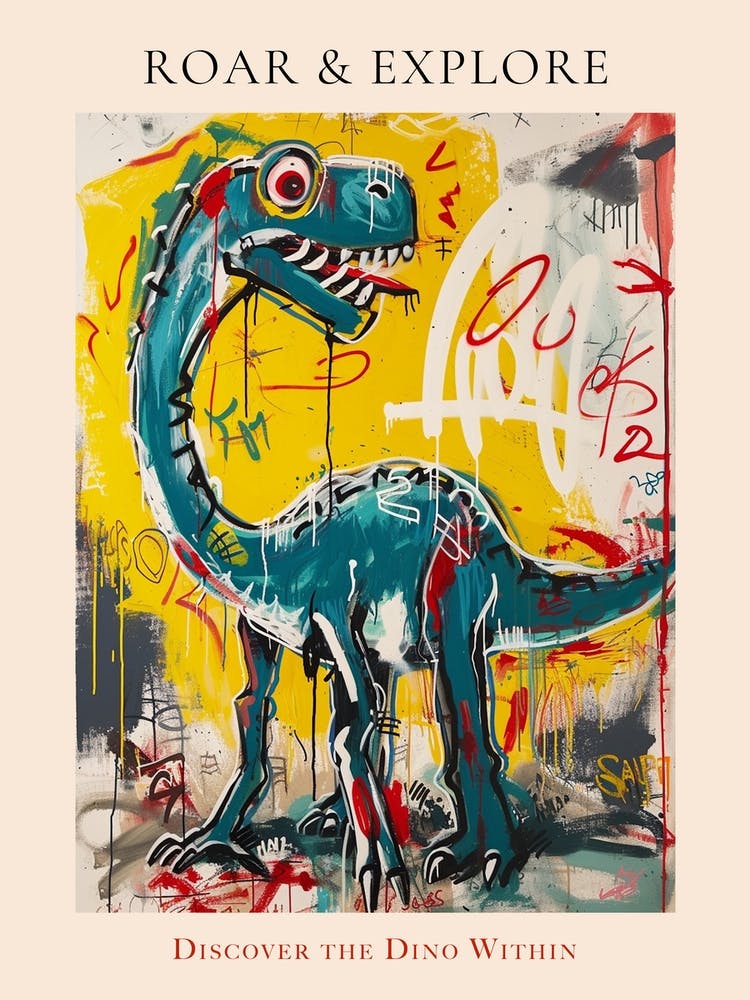 Abstract Graffiti Style Dinosaur 2 Poster