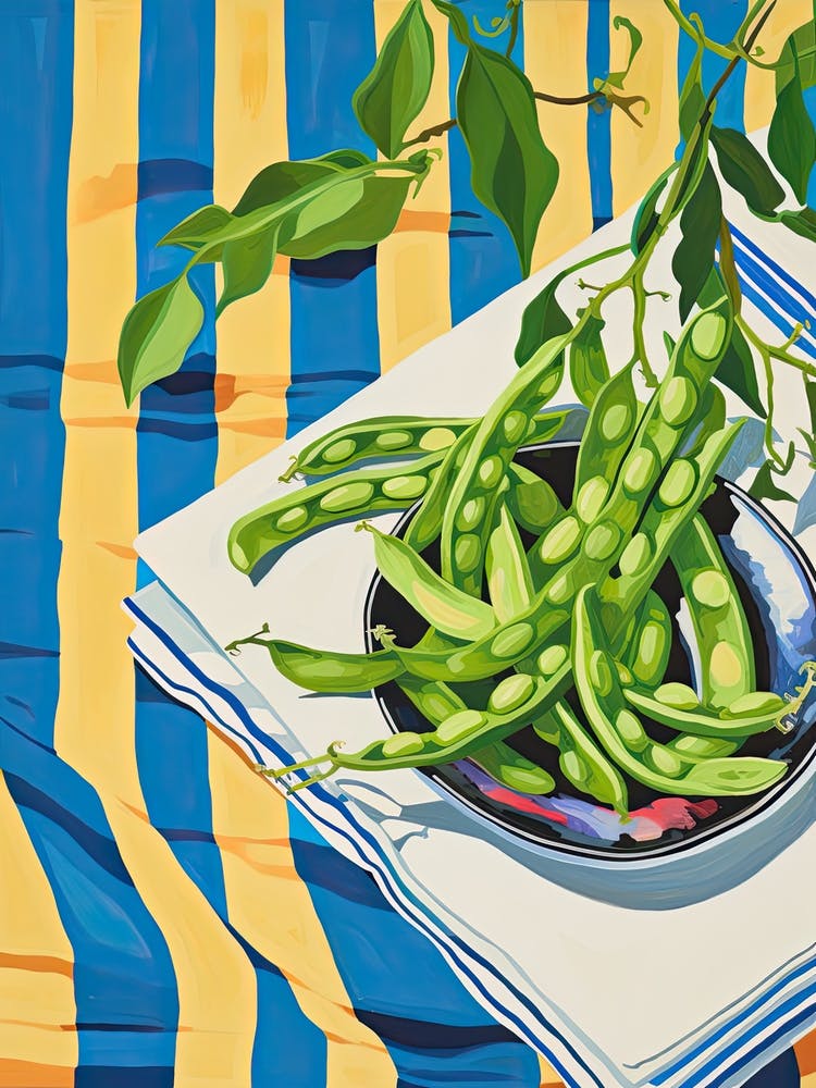 Zuckererbsen Sommer Illustration 1