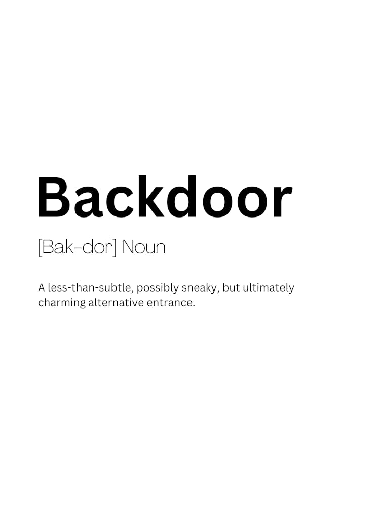 Backdoor Definition Meaning