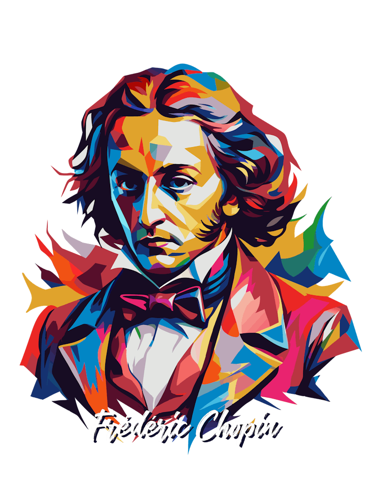 Frederic Chopin 02 Portrait WPAP Pop Art