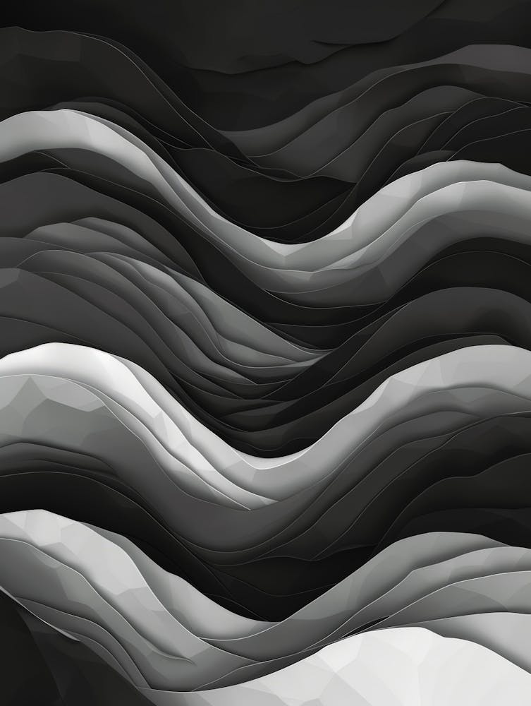 Abstract Black And White Waves