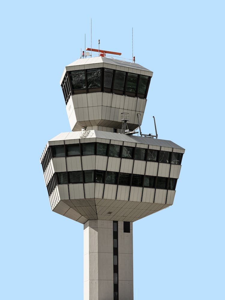 Architecture Brutalism Tegel Airport Control Tower Colour