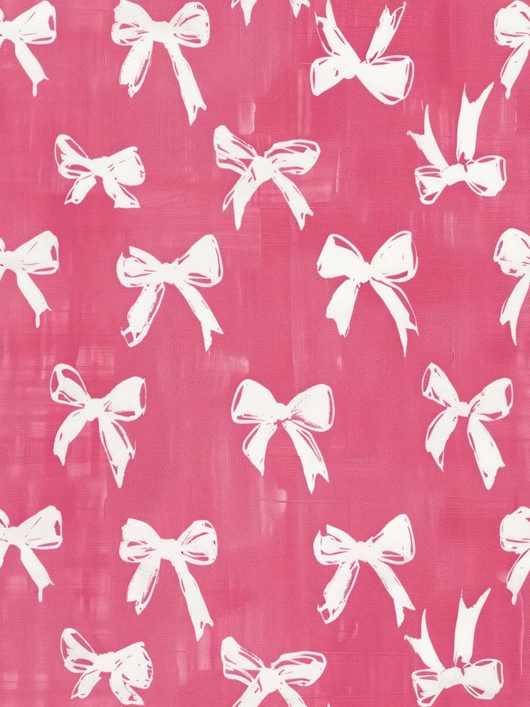 Pink And White Bows 1 Pattern