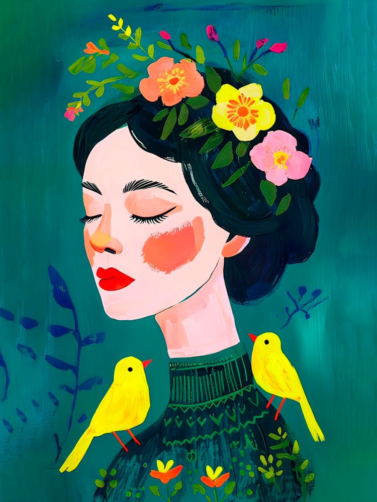 Girl With Birds