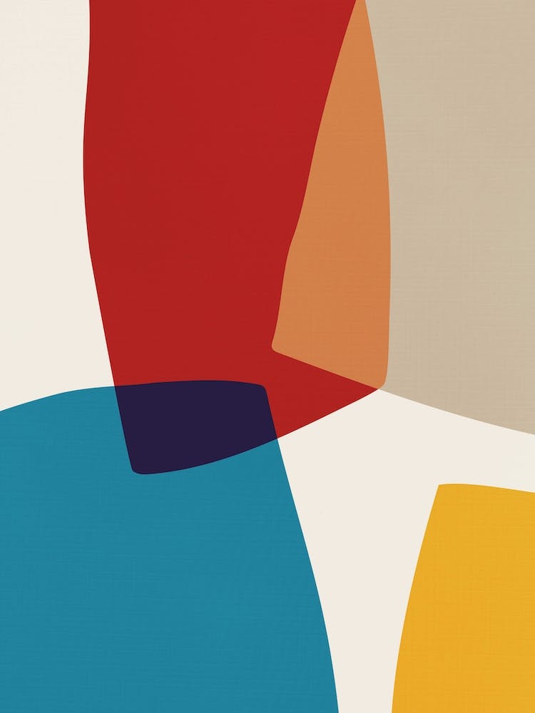 Bold Abstract Red Blue Yellow C1
