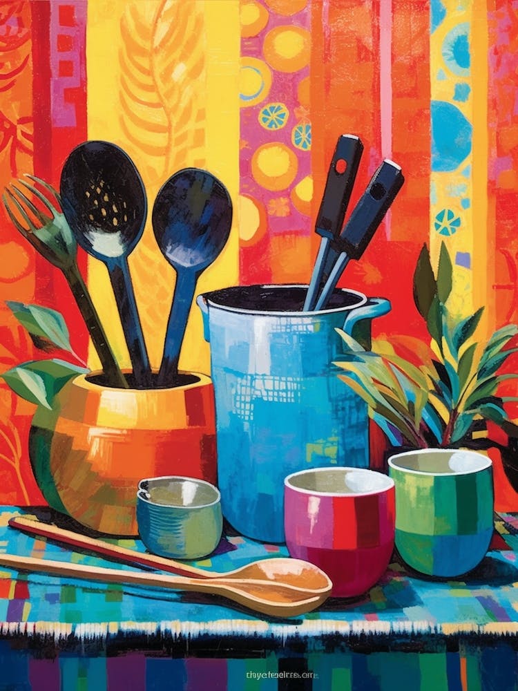 African Cuisine Matisse Inspired Illustration4