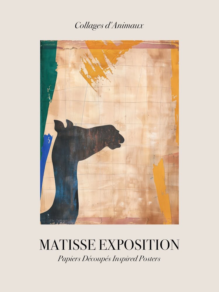 Camel 3 Matisse Inspired Exposition Animals Poster