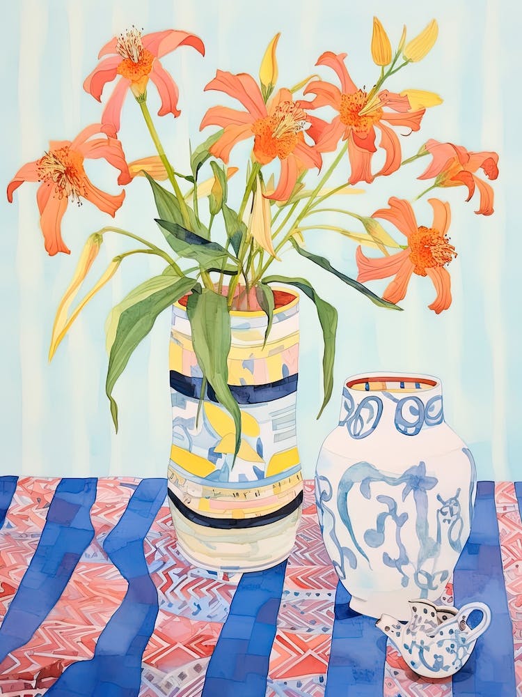 Orangefarbene Lilien
