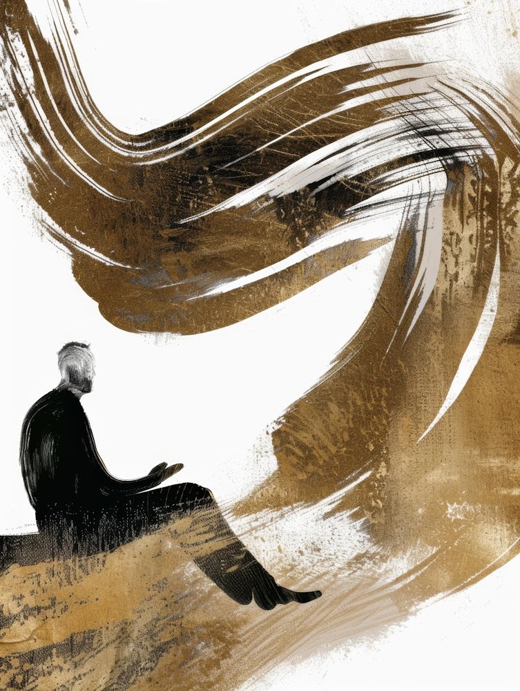 Man Sitting On A Bench 1