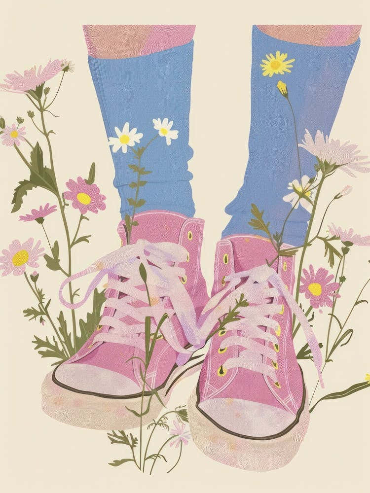 Pink Shoes And Wild Flowers 2