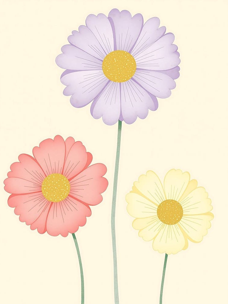 Gentle Wildflower Sketches with a Vintage Feel