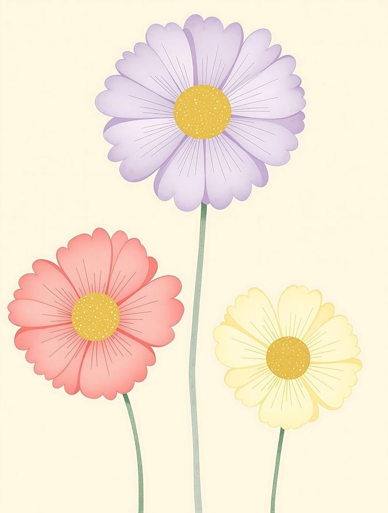 Gentle Wildflower Sketches with a Vintage Feel