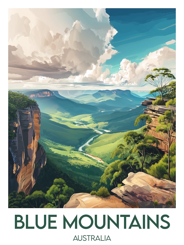 Affiche de voyage Blue Mountains