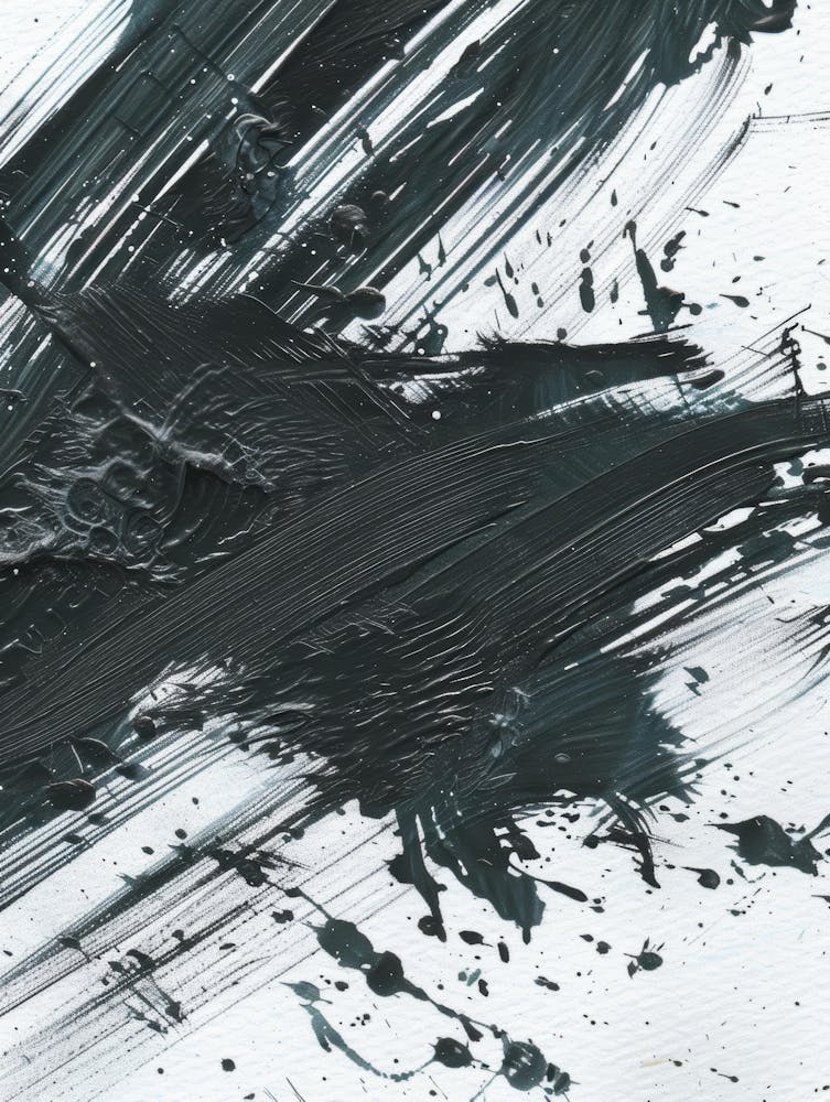 Black And White Abstract Painting 25