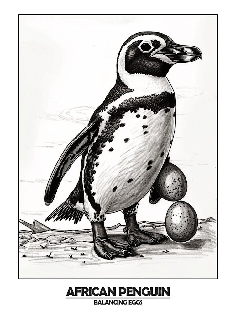 Penguin Balancing Eggs Poster 6
