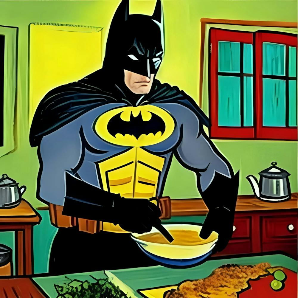 Comic Book Batman Cooking
