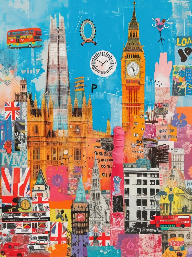 London   Retro Collage Style 1