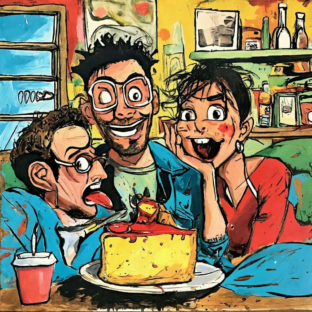 Slice Of Life Comedy Comic Art Painting (3)