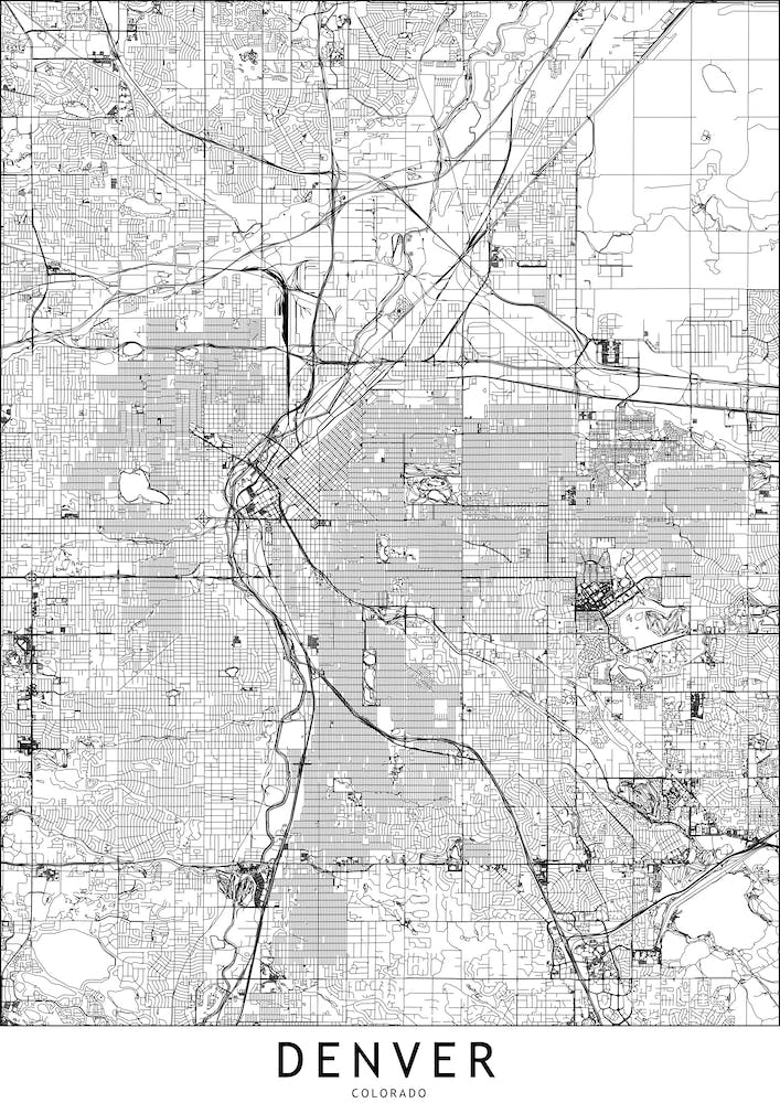 Denver White Map
