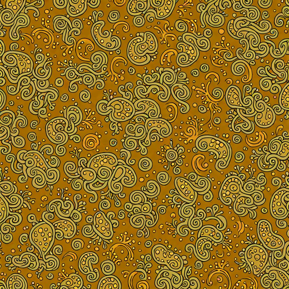 A Pattern Featuring Amoeba Like Blobs Shapes With Edges, Flat Art, 130
