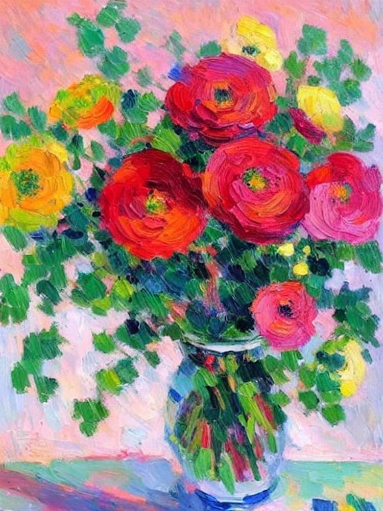 Ranunculus  Matisse Style Flower