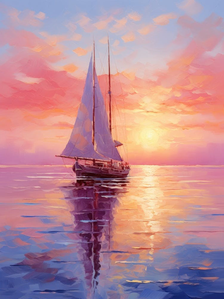 Sailboat At Sunset 15