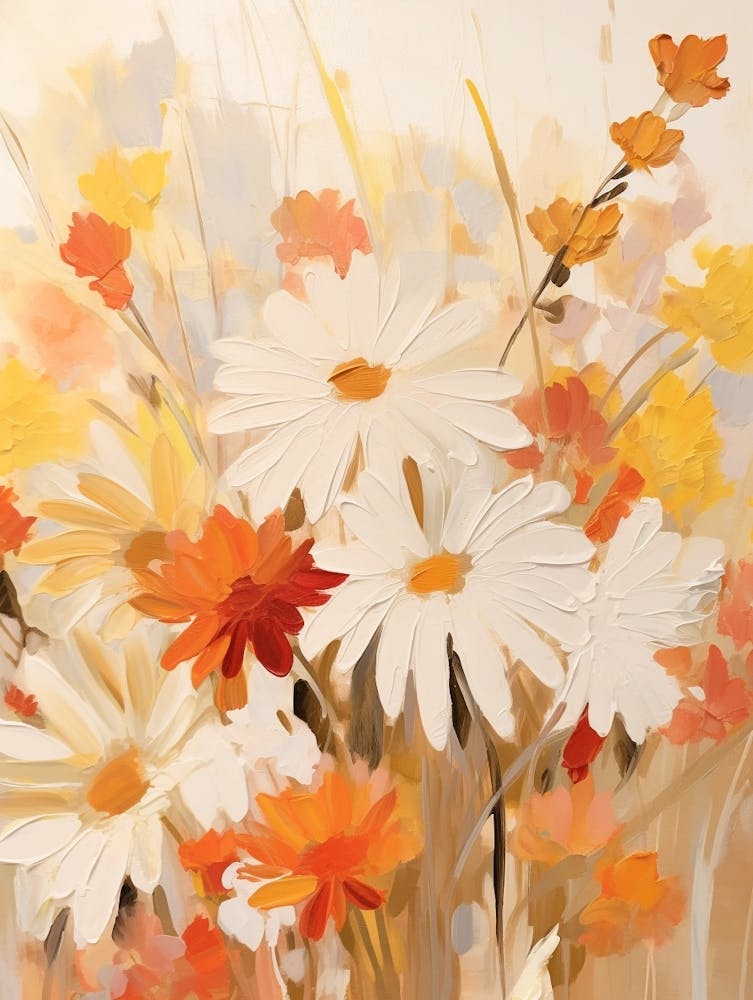 Fall Flower Painting Daisy 2