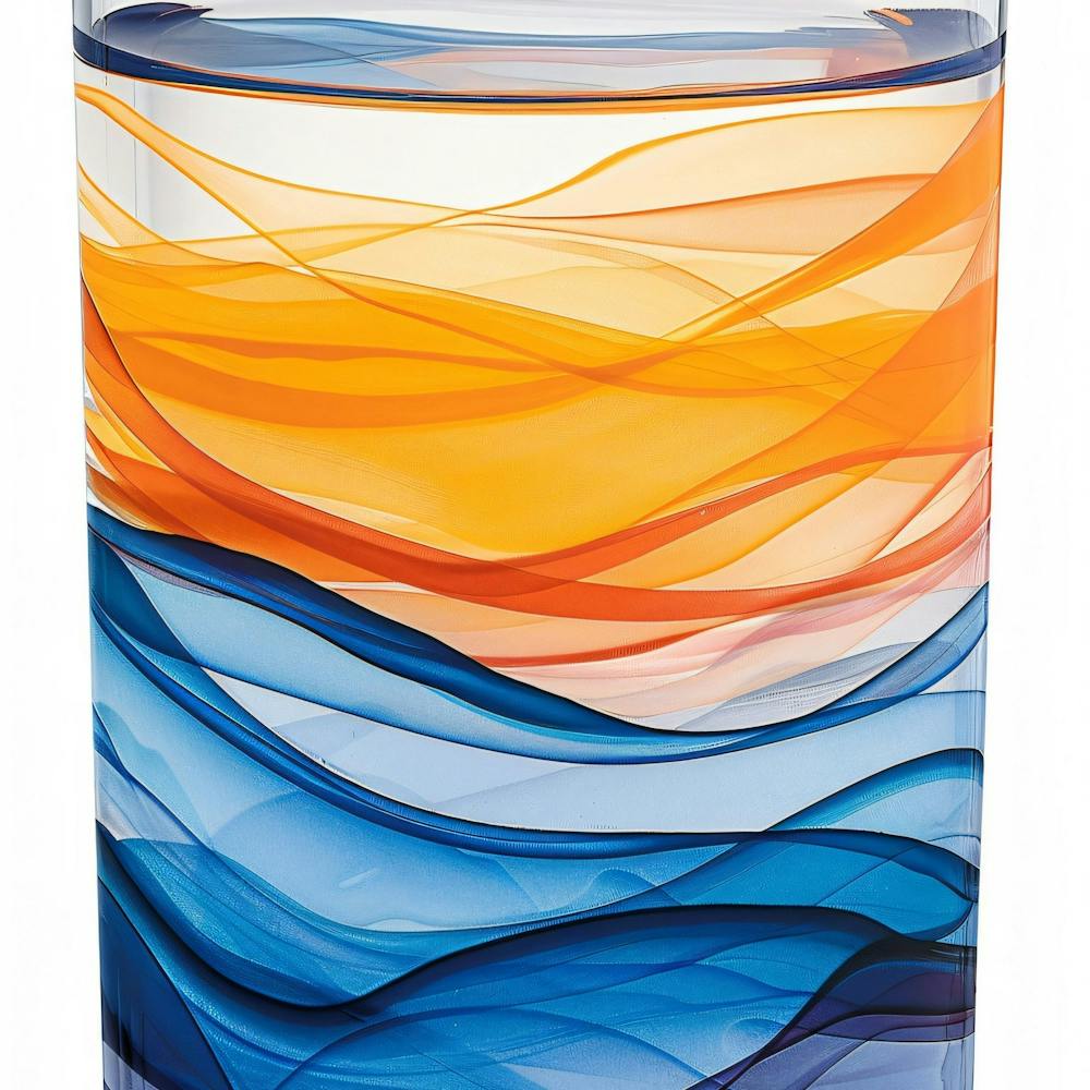 Ocean Waves Glass Tumbler