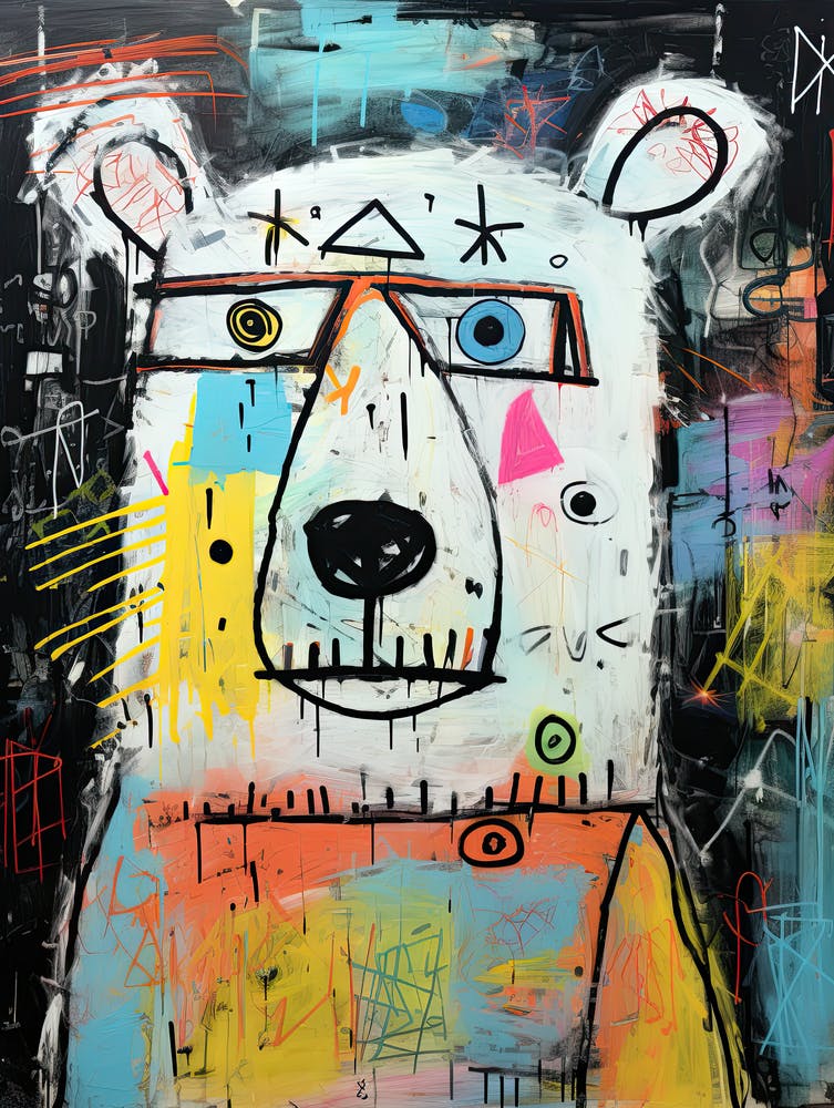 Bear 6 Basquiat style