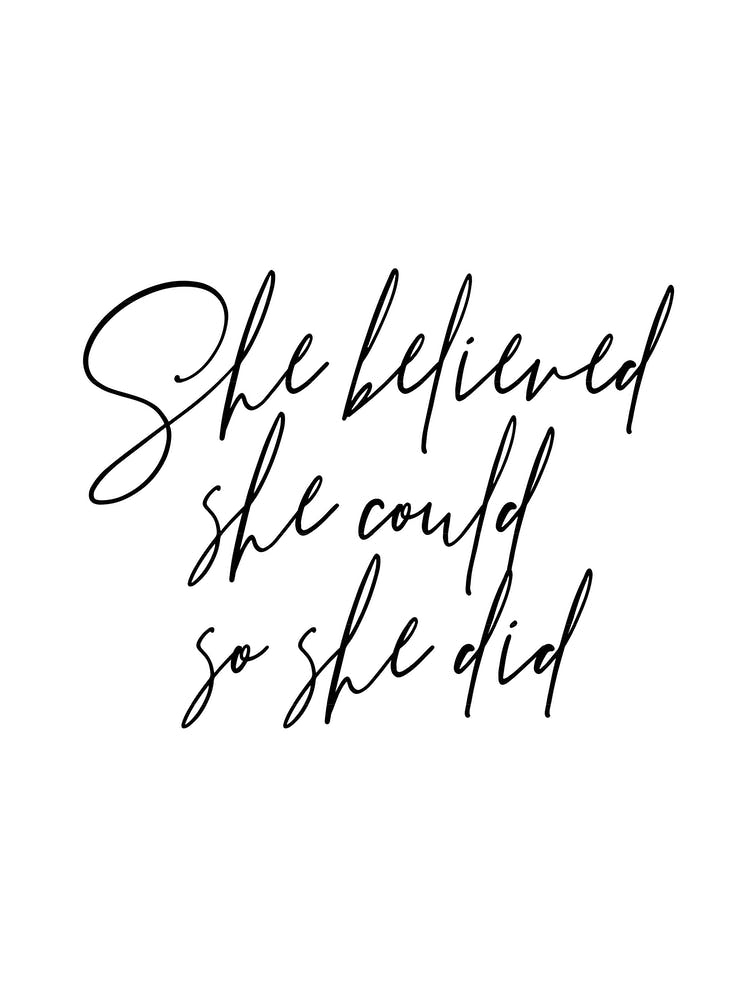 She Believed She Could So She Did Script