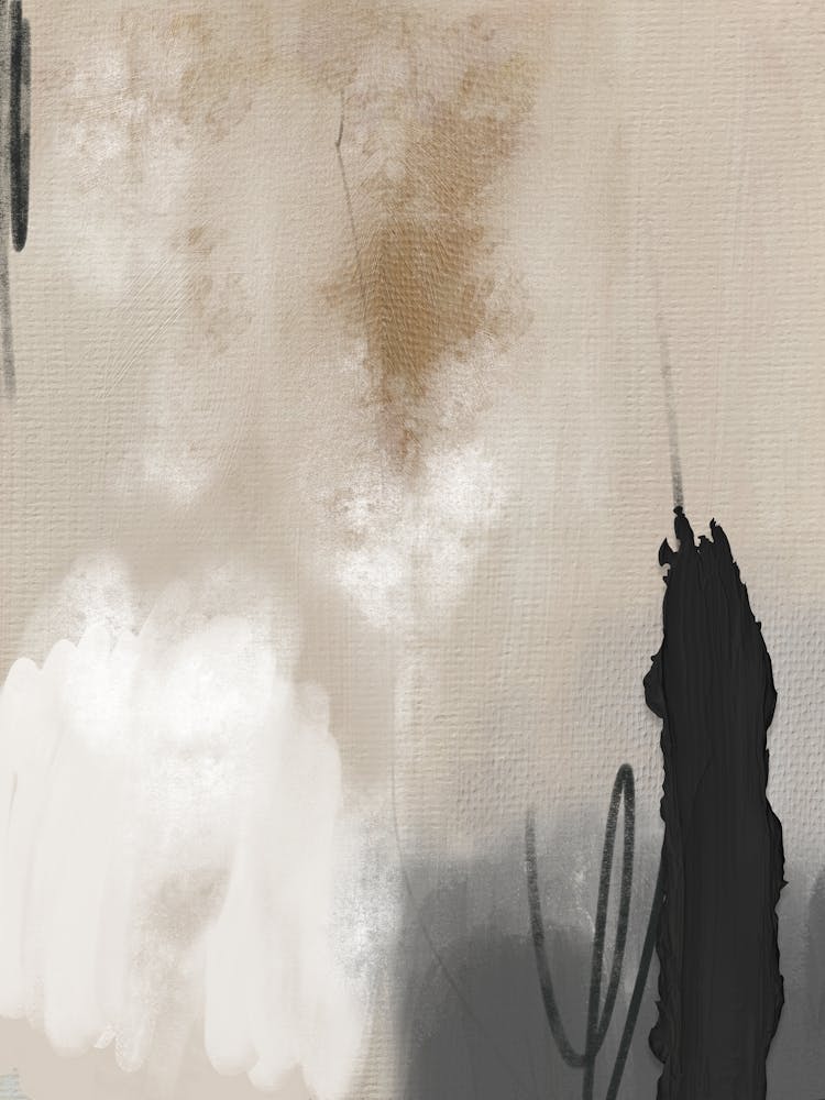 Neutral Modern Brush Strokes Abstract 2