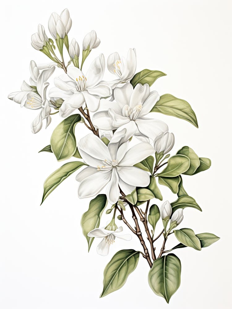 Fleur de Jasmin Botanique Vintage 1
