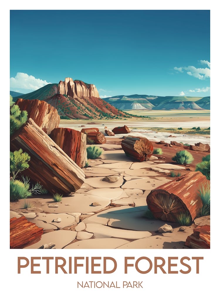 Affiche de voyage Petrified Forest National Park