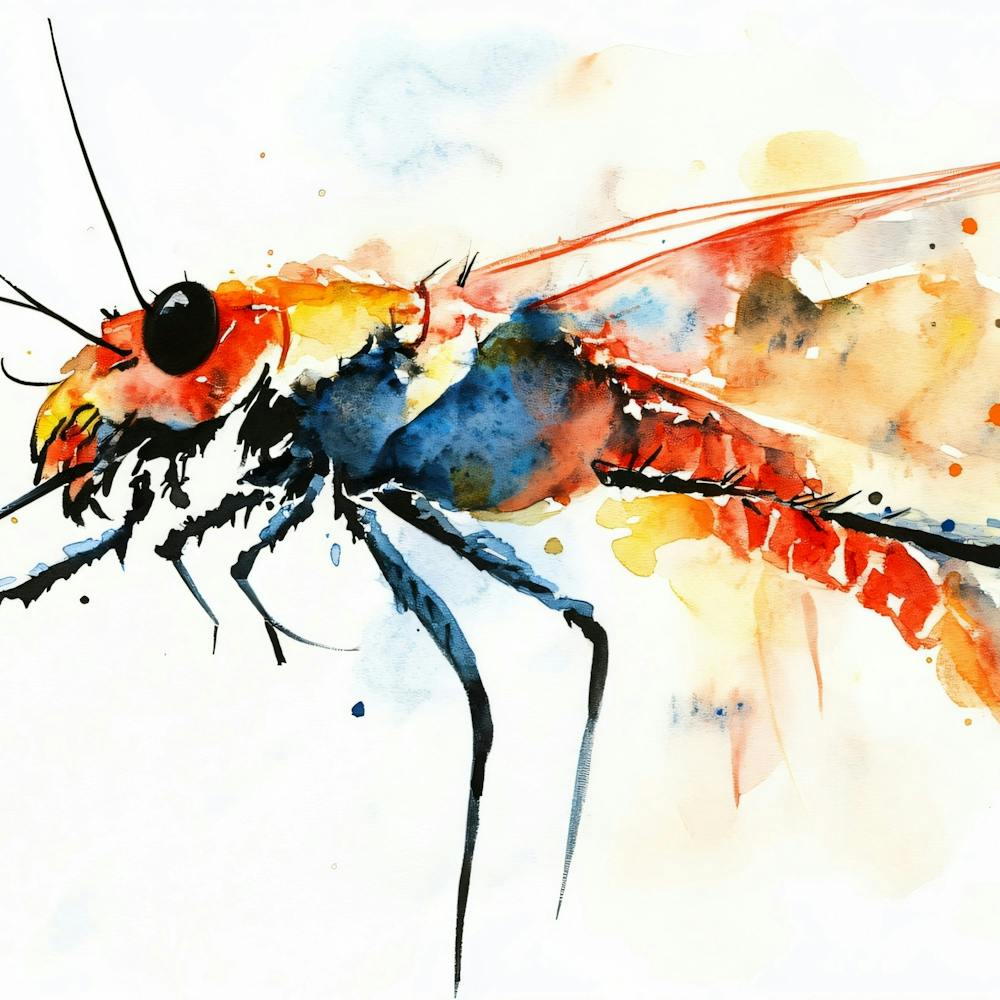 Aphid Watercolor Illustration