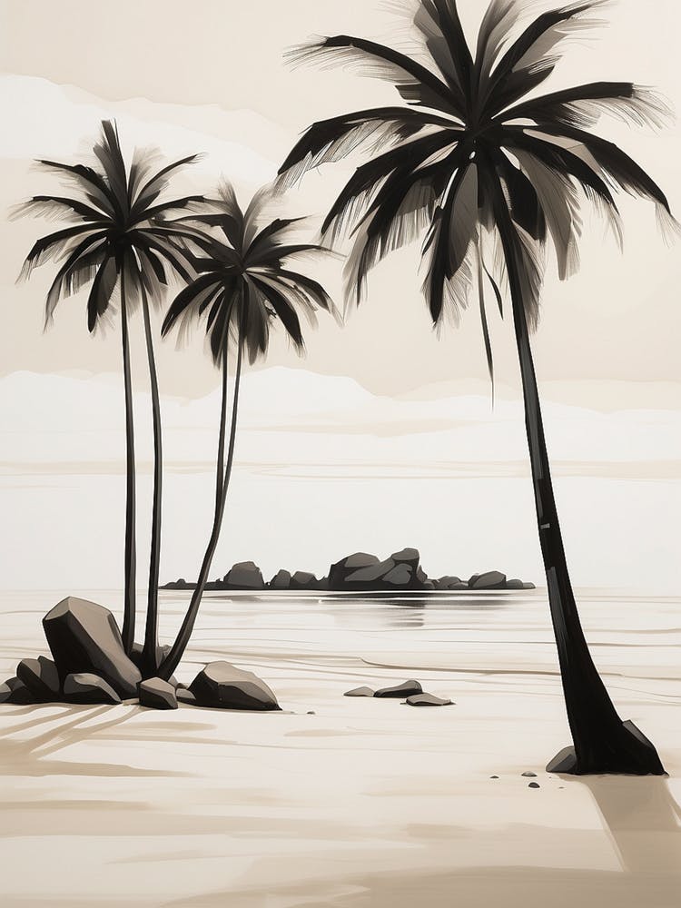 Palm Trees On The Beach 1