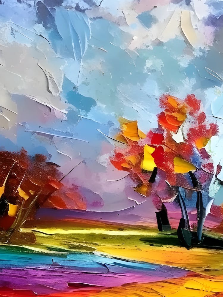 Colourful Abstract Painting of Autumn Day - Wouldn't It Be Nice?