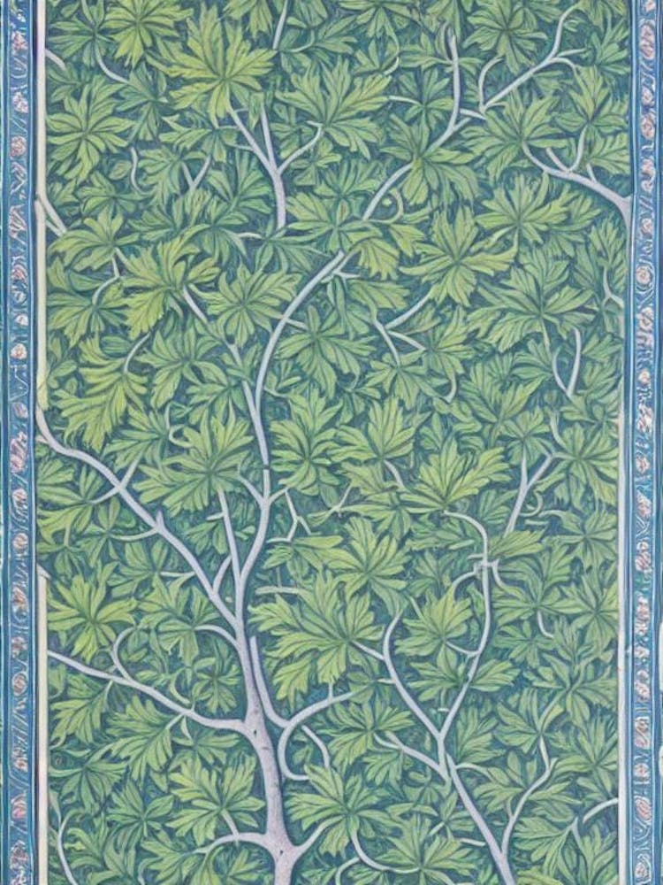 Eastern Hemlock 2 tree Vintage Botanical