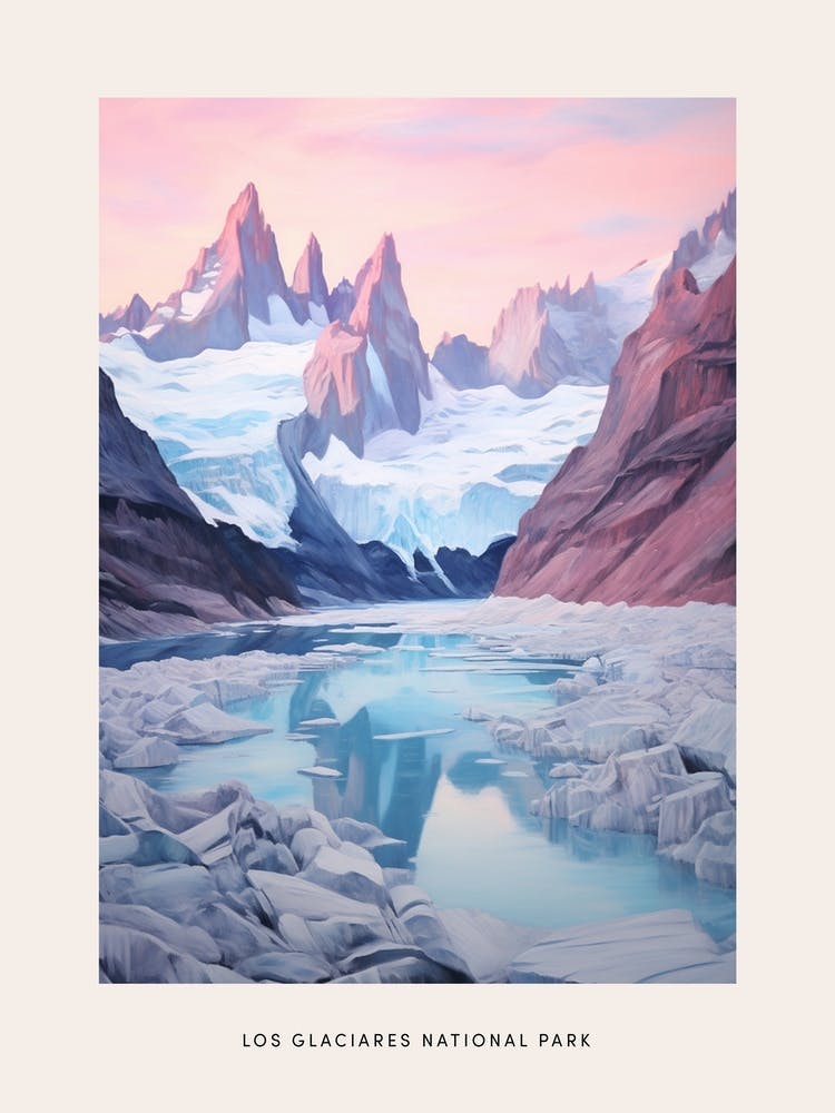 Dreamy Winter National Park Poster  Los Glaciares National Park Argentina 2