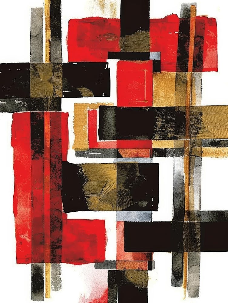 Abstract Red And Black Canvas Print