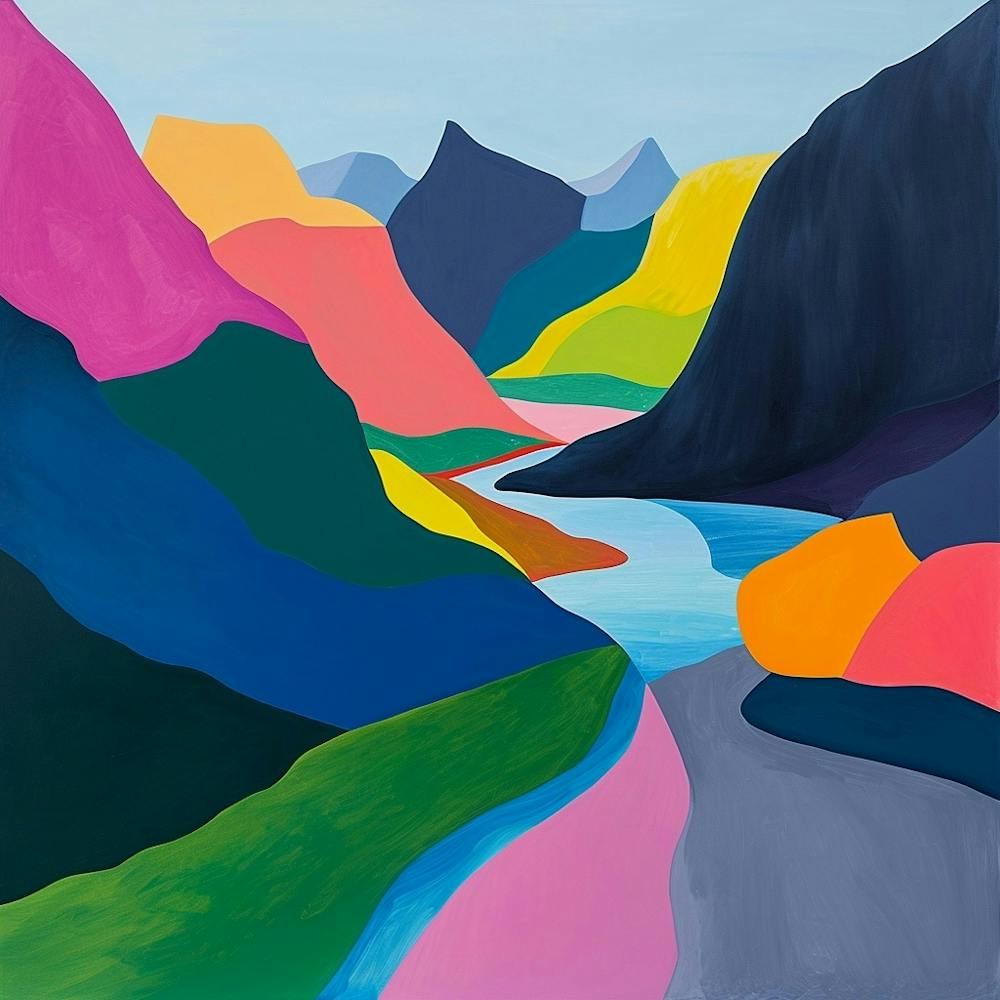 Farbenfroh Abstrakt Fiordland National Park New Zealand 6