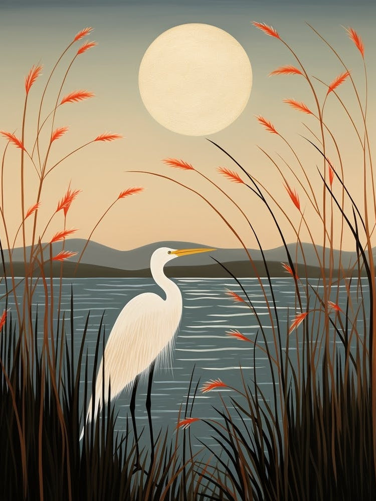 Bird Illustration Egret 4