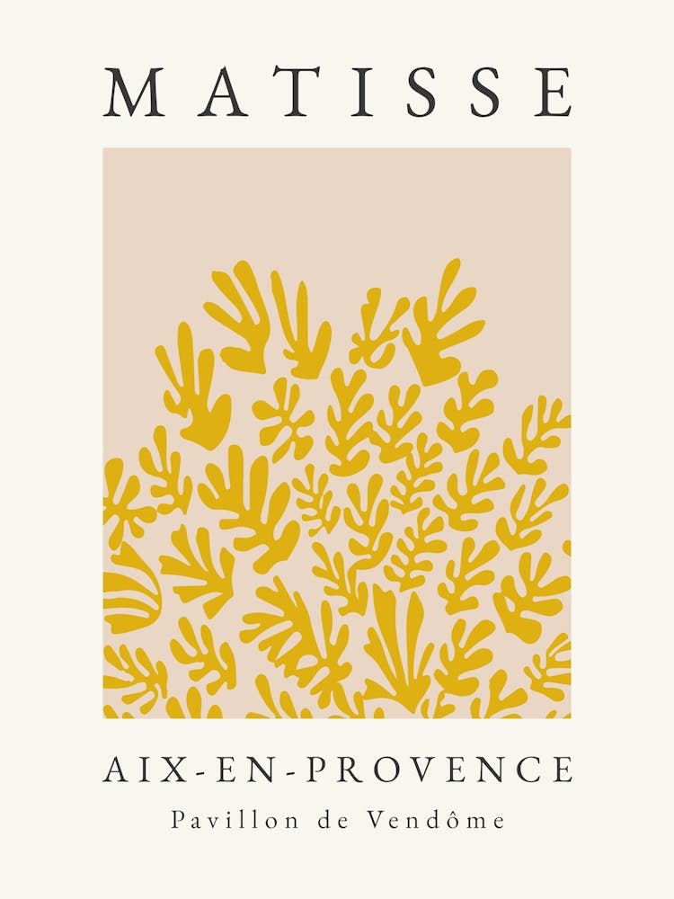 Minimalist Matisse Print Mustard Yellow 2