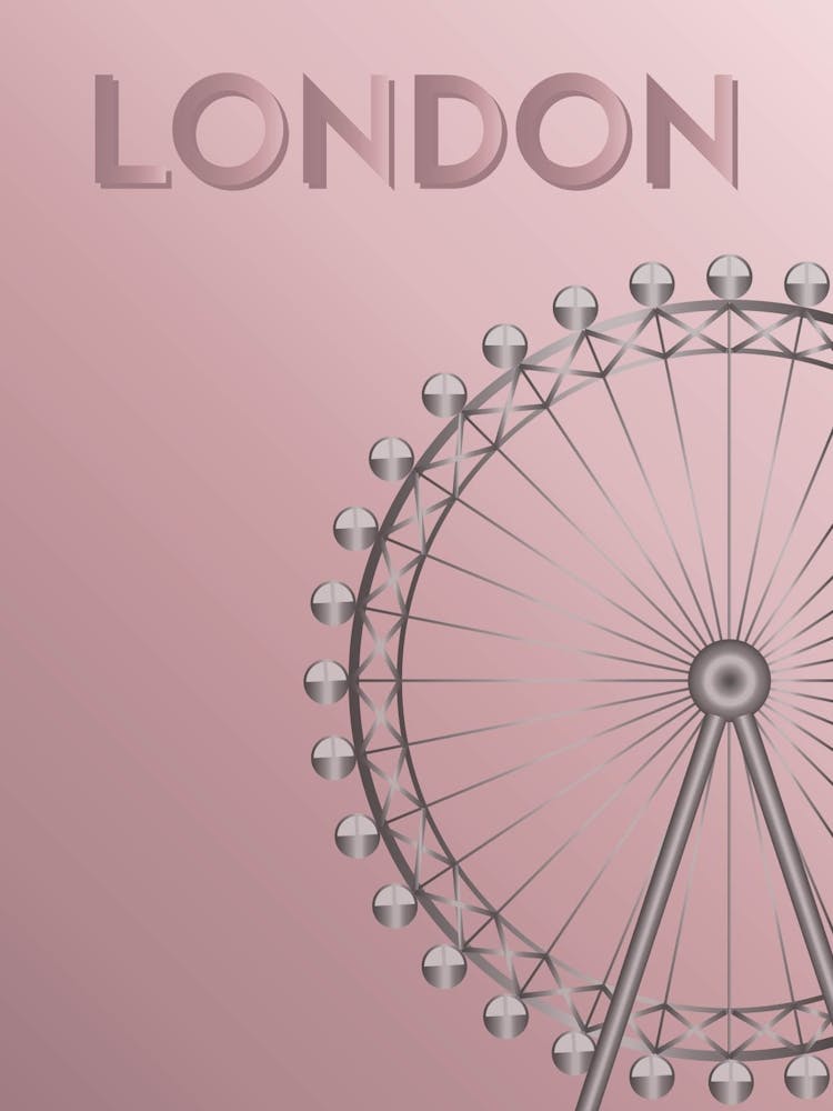 Pink London Eye Print