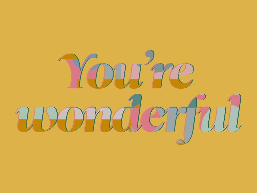 Youre Wonderful Typografie