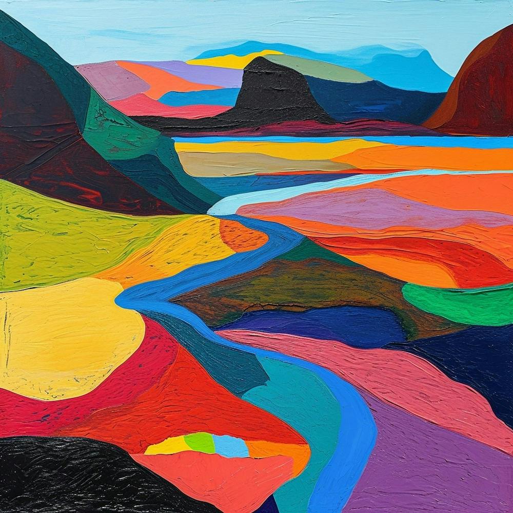 Colourful Abstract Tierra Del Fuego National Park Patagonia 2