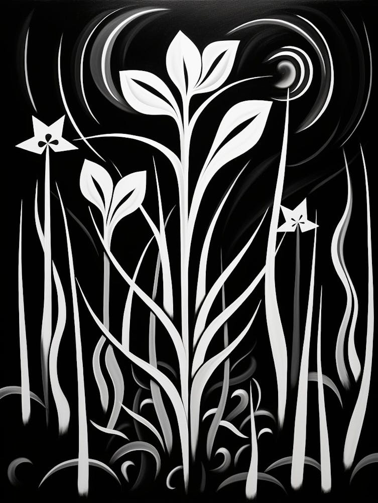 Growth Abstract Black And White 1
