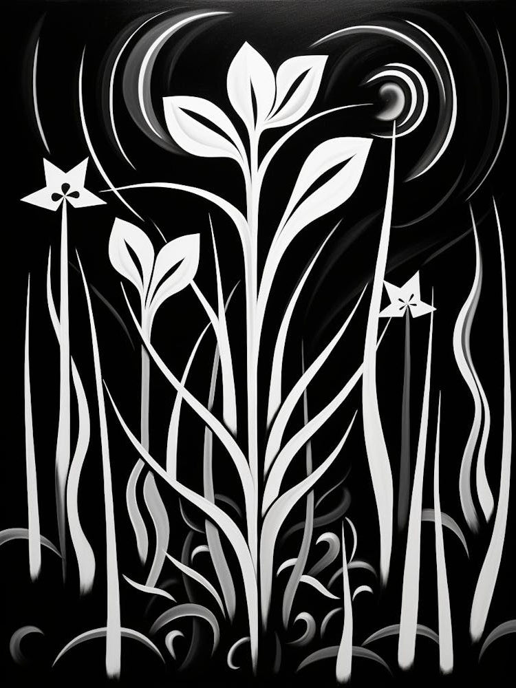 Growth Abstract Black And White 1