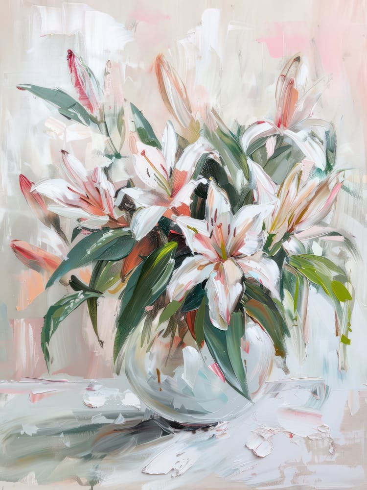 A World Of Flowers Lilies 3 Painting