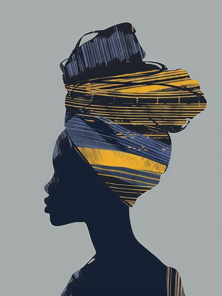 African Woman Canvas Print 5